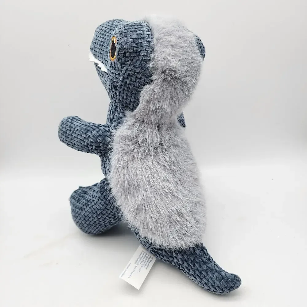 Walmart Fuzzy T-Rex Dinosaur Stuffed Plush 11” Textured Blue Felt Teeth 355565B